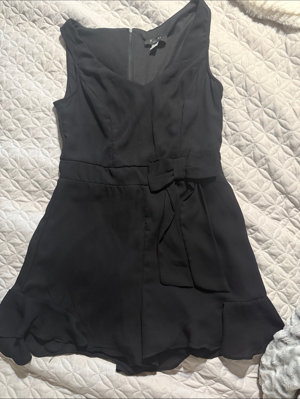 Black bow romper
